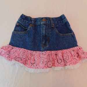 🌟Country girl jean skirt size 4 Kiddie Koral